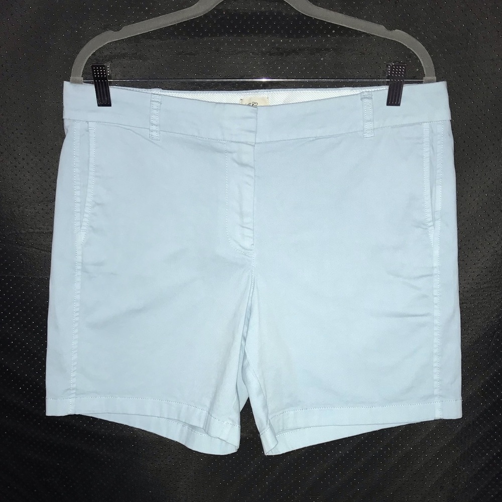 NWT J.Crew Blue 7” Classic Chino Shorts, Size 12